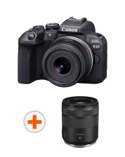 Φωτογραφική μηχανή Mirrorless  Canon - EOS R10, RF-S 18-45 IS STM, Black + Φακός Canon - RF 85mm f/2 Macro IS STM -1